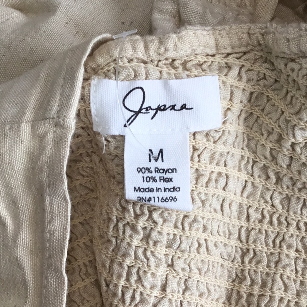 Japna One Shoulder Crop MEDIUM Beige Top NEW - Picture 2 of 11